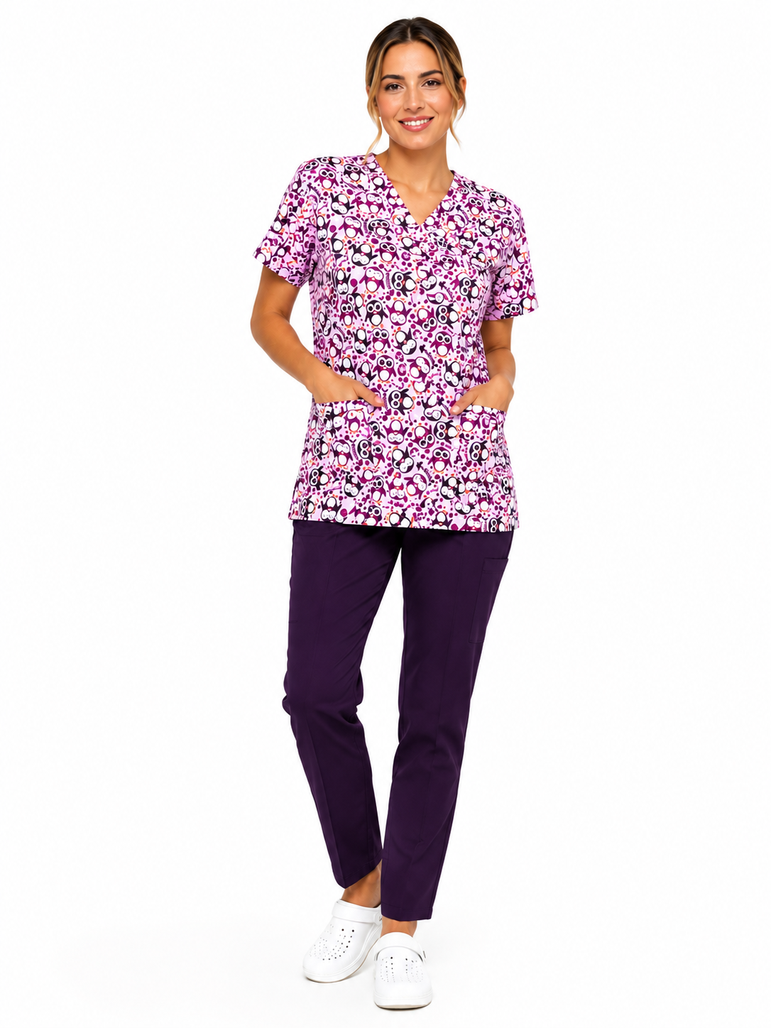 Tunique Médicale Mixte à Motifs – Blouse Professionnelle Femme & Homme