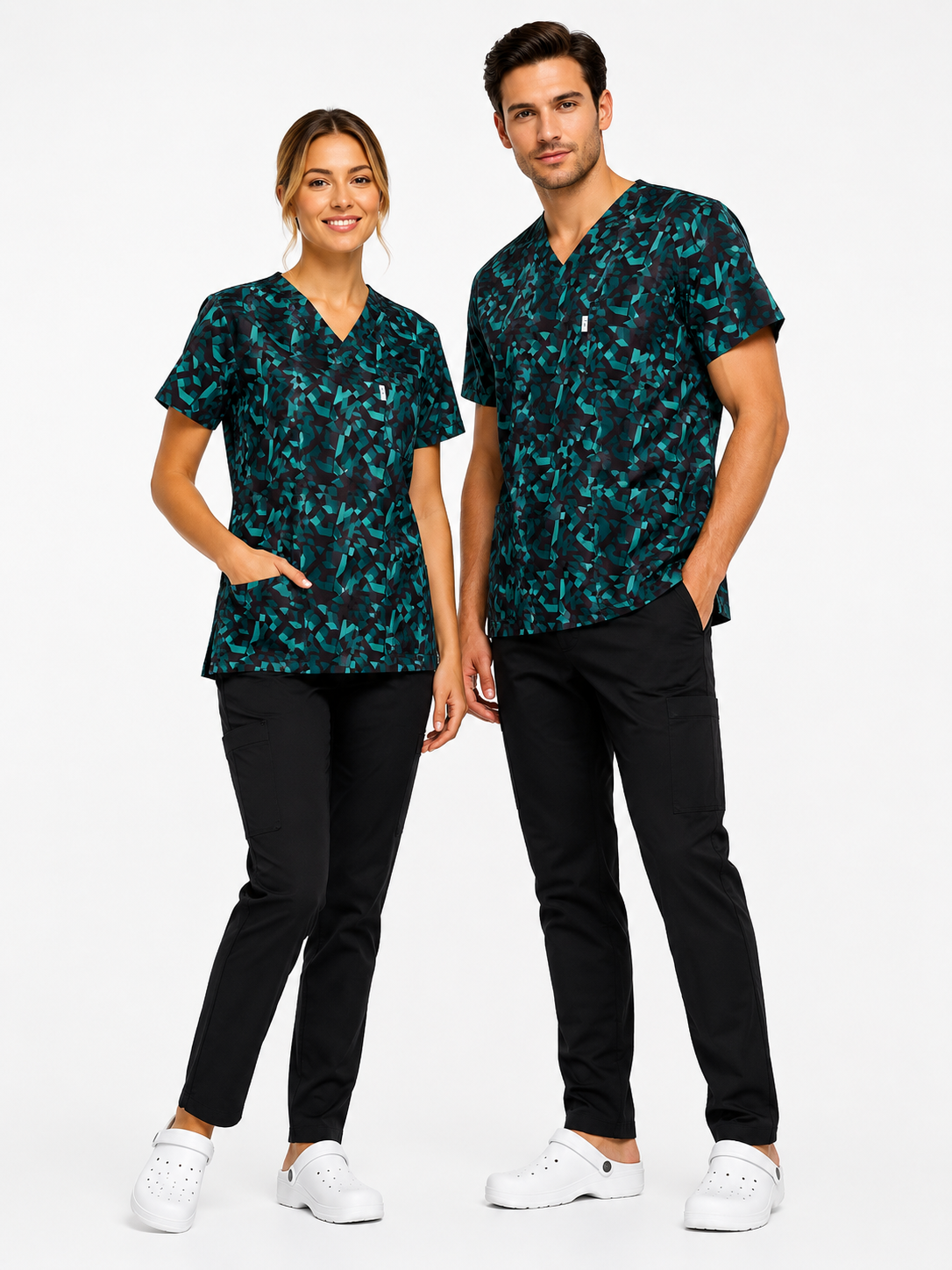 Tunique Médicale Mixte à Motifs – Blouse Professionnelle Femme & Homme