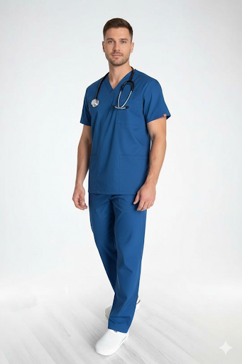 Unisex V-neck scrub set in various colors