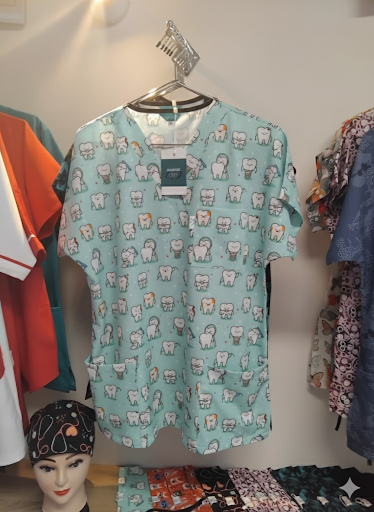 Unisex dental scrub top