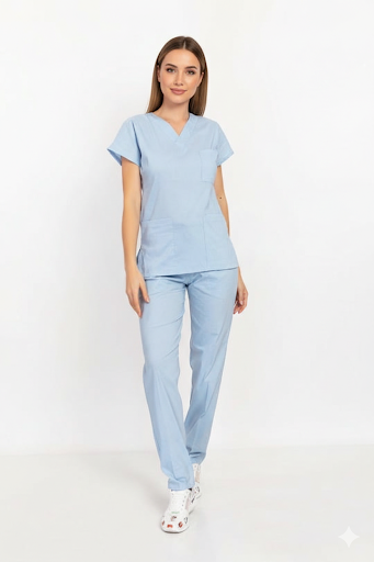 Unisex V-neck scrub set in various colors