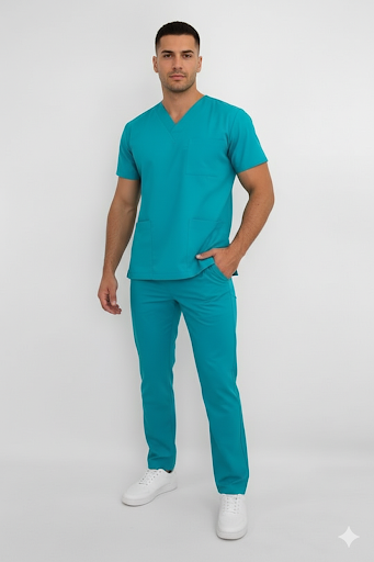 Unisex V-neck scrub set in various colors