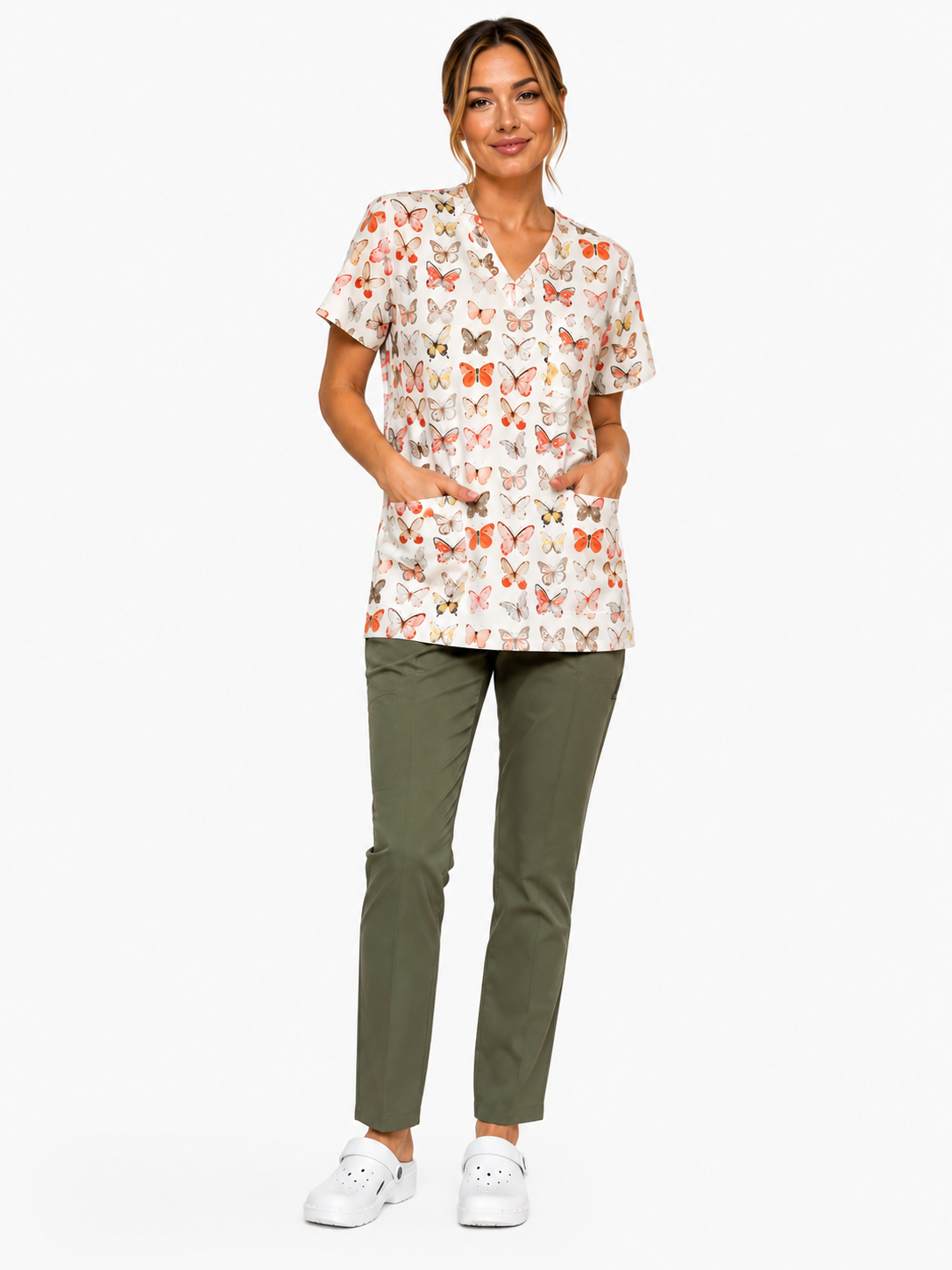 Tunique Médicale Mixte à Motifs – Blouse Professionnelle Femme & Homme