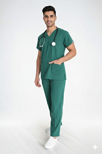 Unisex V-neck scrub set in various colors