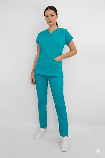 Unisex V-neck scrub set in various colors
