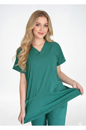 Unisex V-neck scrub set in various colors