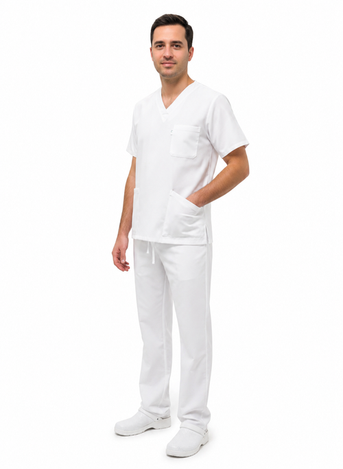 Blouse Médicale Blanche  100% Coton - homme et femme