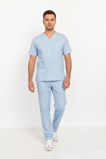 Unisex V-neck scrub set in various colors