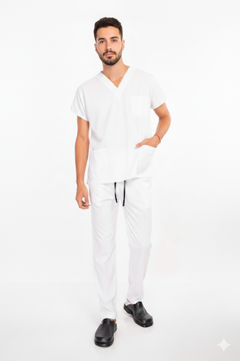 Unisex V-neck scrub set in various colors